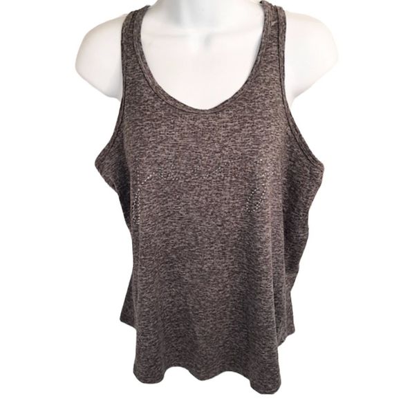 Juicy Couture Other - Juicy Couture Gray Rhinestone Embellished PJ Racerback Tank Top Women’s Medium